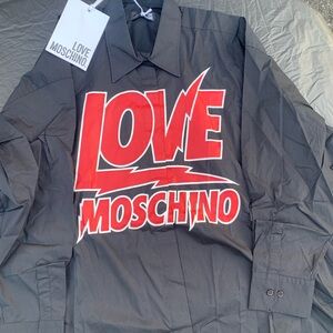 Love Moschino Black Shirt with Vibrant Red Logo